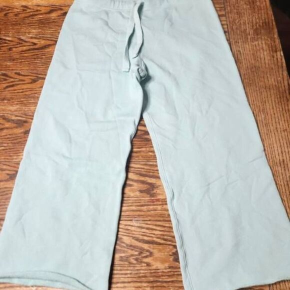 Frank & Eileen Catherine Cropped Sweatpants Triple Fleece in Seafoam sz L - Picture 2 of 6